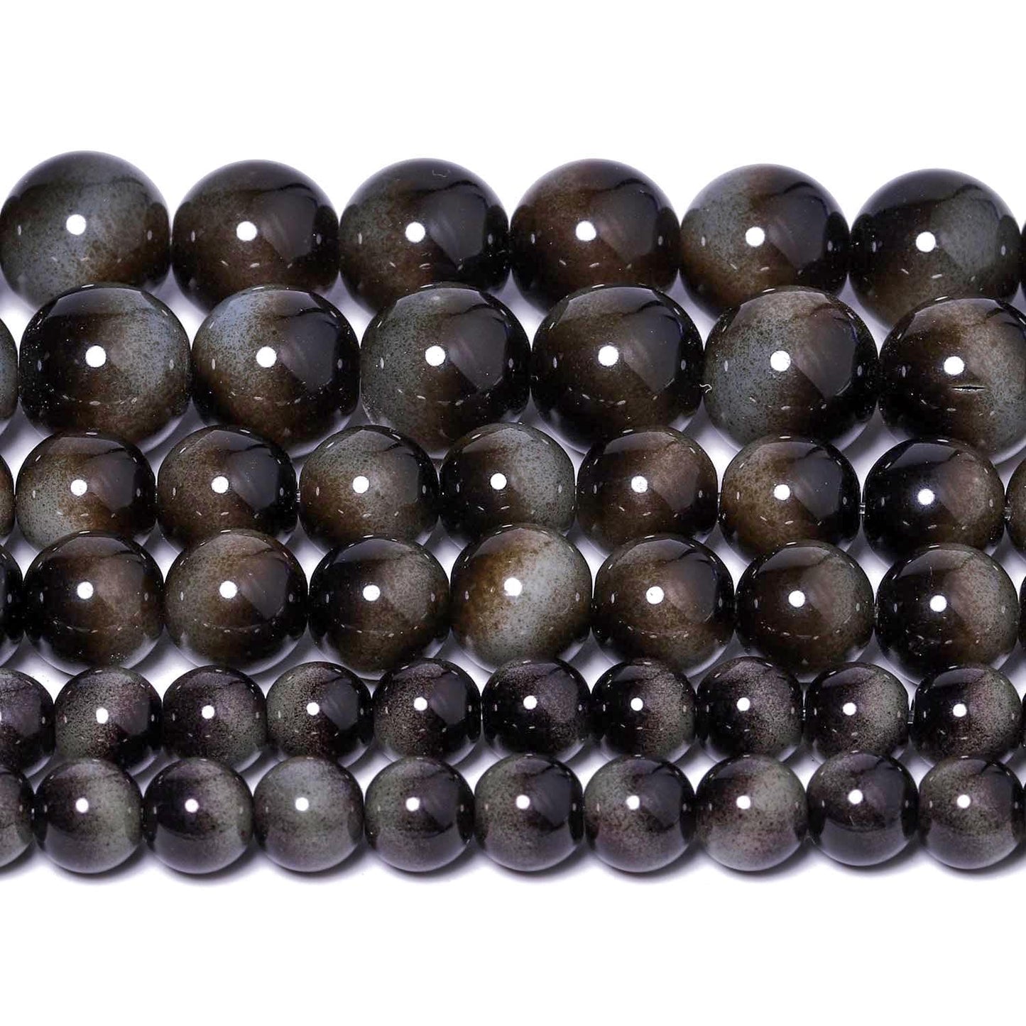 Song Xi 45PCS 8mm Grey Tiger Eye Gemstone Beads for Jewelry Making, Round Smooth Glass Beads for DIY Bracelet Necklace Earring Keychain, Arts and Crafts, for Christmas Wedding Birthday
