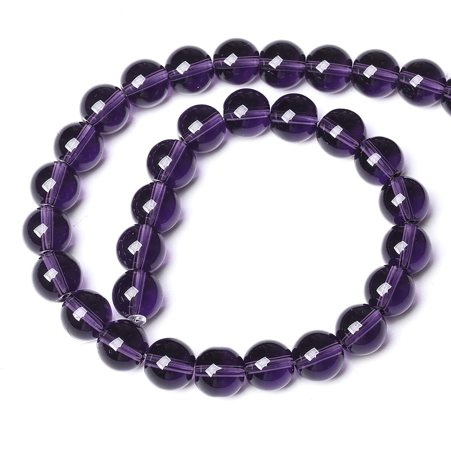 10MM 38PCS Purple Amethyst Glass Crystal Beads for Jewelry Making DIY Bracelet Necklace