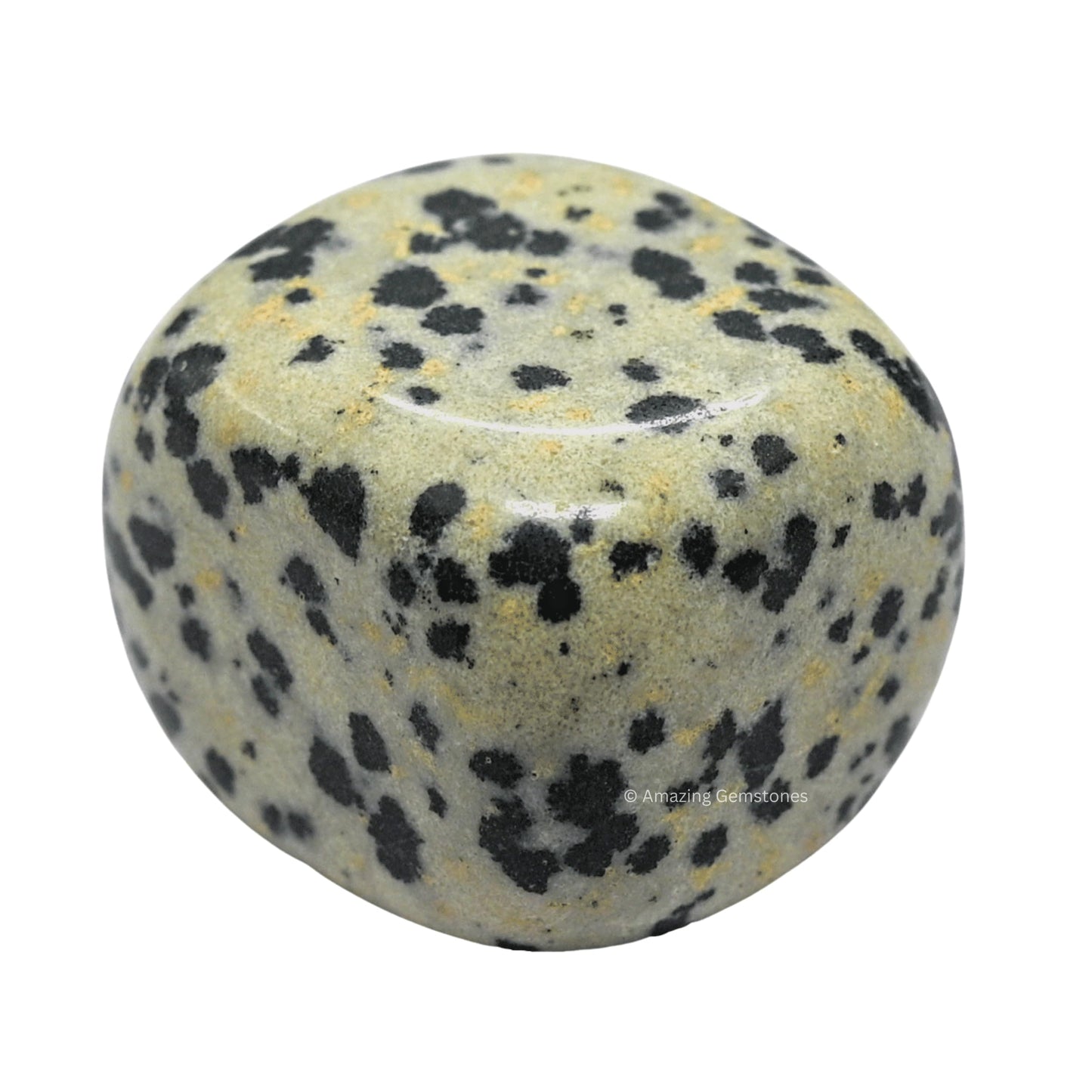 Amazing Gemstone Dalmatian Jasper Crystals and Healing Stones Tumbled - 1 oz Dalmatian Jasper Stone, Natural Healing Stones for Energy Balance, Stress Relief - Premium Polished Gems Rocks