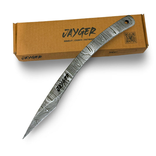 Jayger Handmade Kiridashi Knife – Precision Japanese Left Hand Marking Tool – Damascus Steel Curved Blade – Compact Carving & Craft Knife for Woodworking, Leatherwork, DIY & Artisan Use