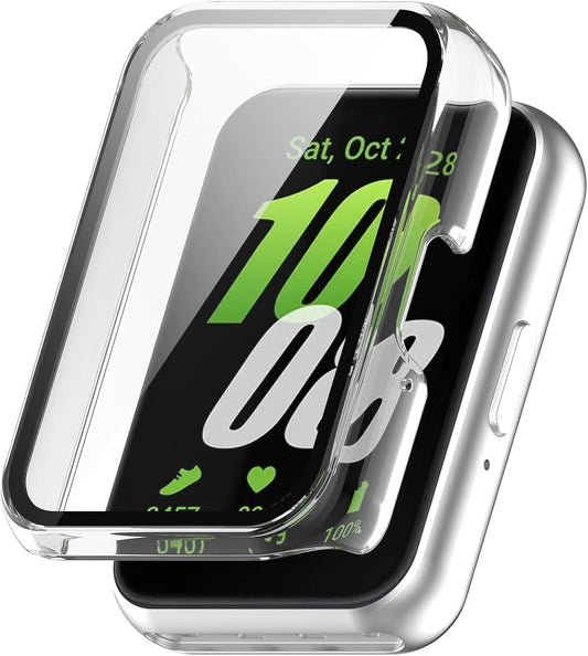 3 FanTEK Compatible for Samsung Galaxy Fit Watch Case for Women Men, Scratch Resistant Shock Absorbing Case, Clear