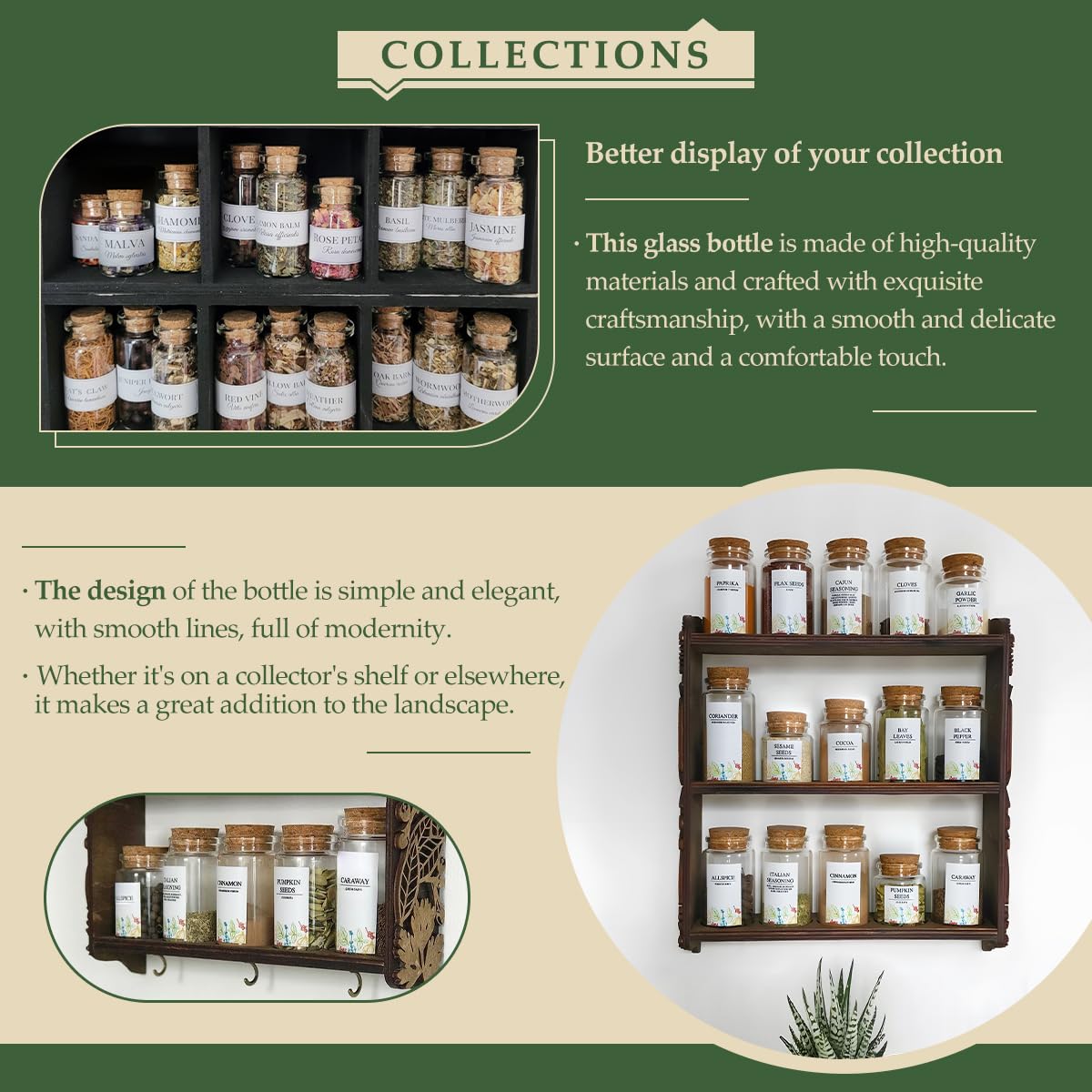36-Pack 0.35 oz (10 ml) Glass Bottles with Cork Stoppers – for Spell Bottles, Spice Jars, DIY Party Favors, Travel Memories & Plant Propagation – Empty Recyclable Containers for Crafts, Kitchen,Décor