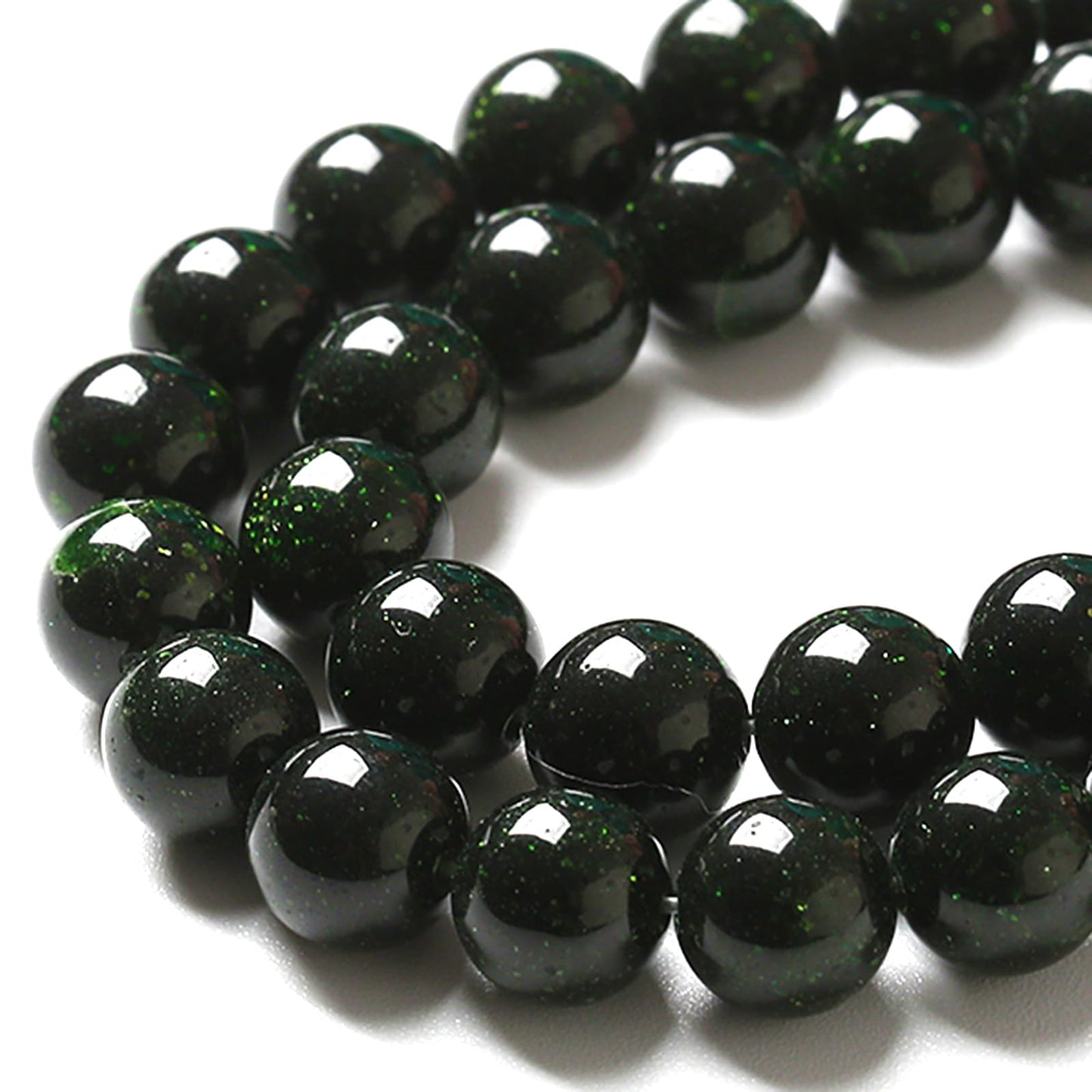 4MM 180pcs Natural Green Sandstone Energy Healing Beads Round Loose Beads for Jewelry Making Bracelet 2 Strands 32"