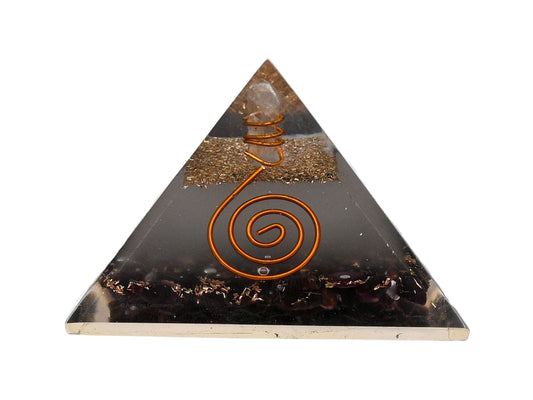 Amazing Gemstone Large Orgone Pyramid | Glow in Dark Garnet Pyramid Crystal | Orgonite Pyramid | Organ Pyramids Positive Energy Healing