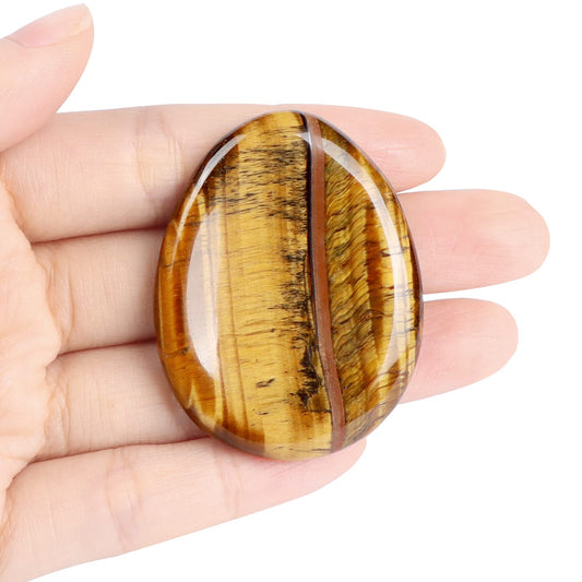 Artistone 1.5" Tiger Eye Crystal Thumb Worry Stone Pocket Palm Stone Healing Crystal for Stress, Meditation Reiki, Calming Stone Gifts