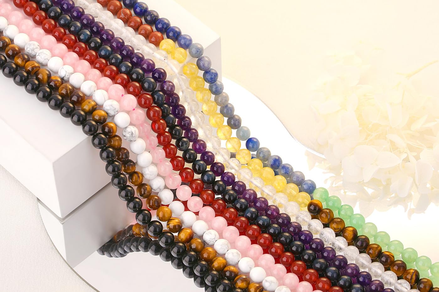 QINJIEJIE 100PCS Green Aventurine Beads 8mm Natural Stone Beads Round Loose Gemstone Bead for Bracelet Beading Crystal Jewelry Making DIY Necklace Earrings 0.32"