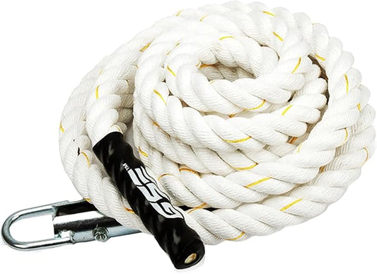 GSE Games & Sports Expert Gym Climbing Rope, Polyester Workout Rope for Indoor/Outdoor and Home Workouts, Great for Climbing Exercises, Strength Training - 6,10,15,20,25,30 Feet Lengths Available