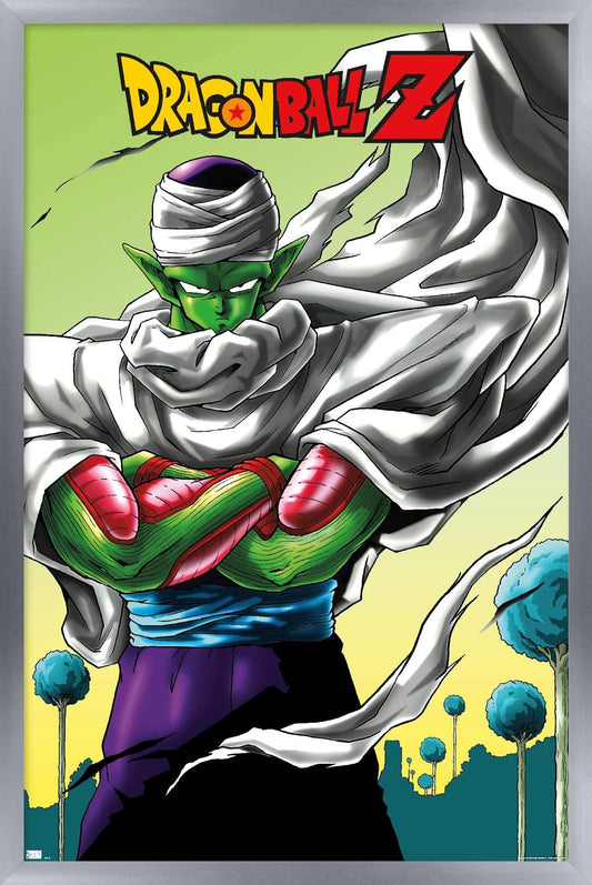 Trends International Dragon Ball Z - Piccolo Wall Poster, 22.375" x 34", Silver Framed Version
