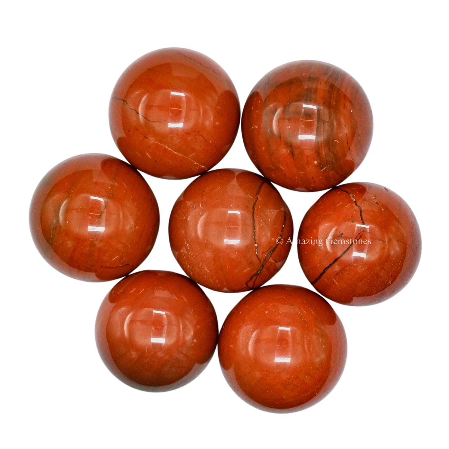 Amazing Gemstone Red Jasper Crystal Ball - 1 Inches Crystal Sphere Meditation Balls for Witchcraft and Decorative Balls - Crystals and Healing Stones Beginners Gift (Pack of 1)