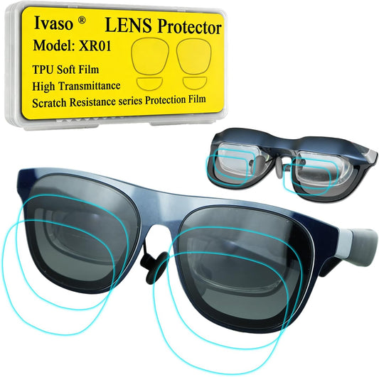 1S (2 Sets) (2 Lens Film and OLED Screen Protector for Xreal AR Glasses, TPU Soft Protective Films Full Kit Pairs)