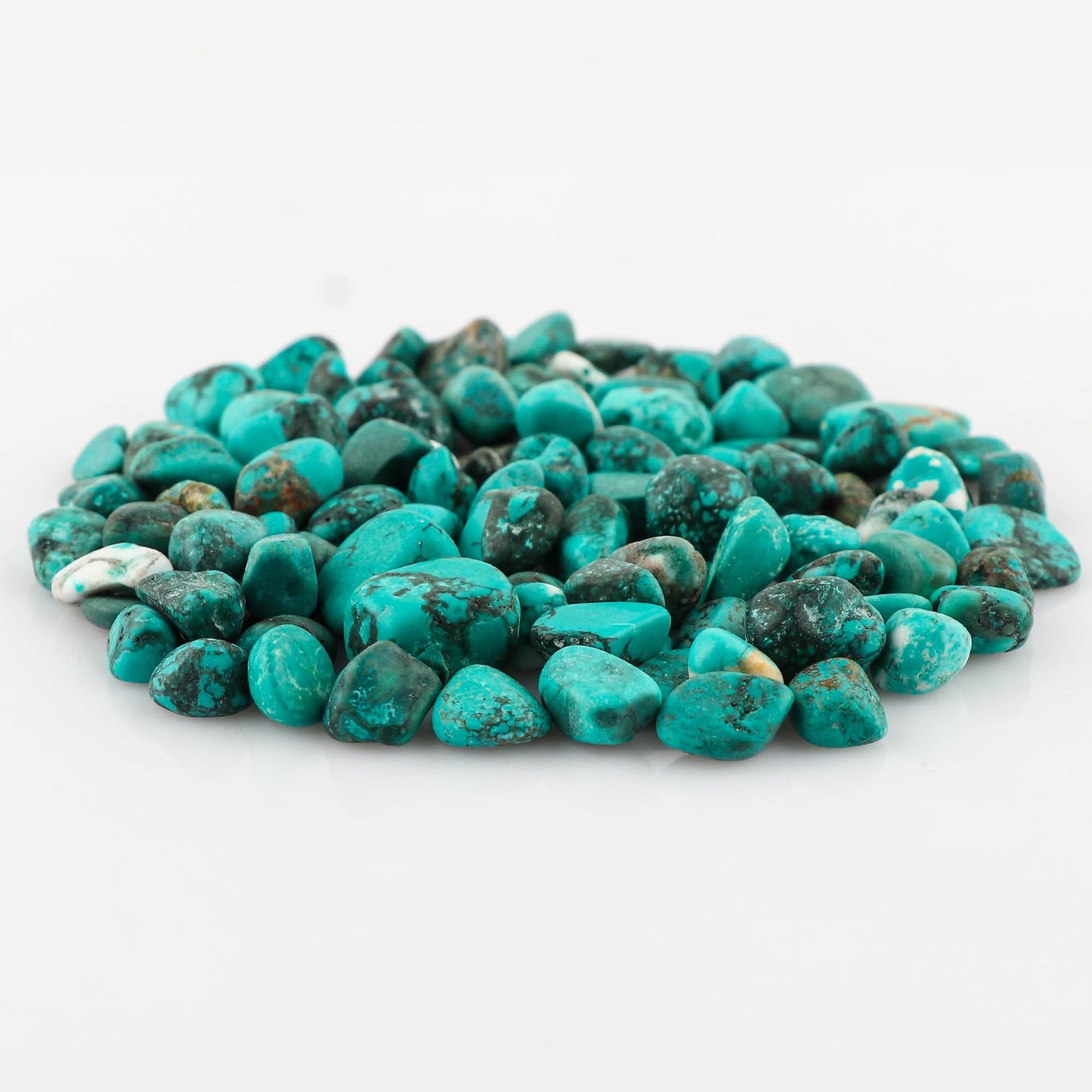 GEMKORA 25carats, 5-6pcs, Raw Green Turquoise Stone, Tumbled Loose Gemstone Crystals, Wholesale Bulk Lot, Rough Crystals, Turquoise Rock, Jewelry Making Supply, DIY, Crafts, (8-12mm)