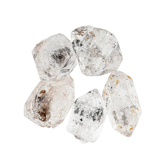 ColouredRocks (5 pcs. BLACK HERKIMER DIAMOND Crystals, Raw Stones, Rough Gemstones, Jewelry Making Supply, Cabbing, Polishing, Cutting, DIY, Crafts (80+ carats.) (15-20 mm.)