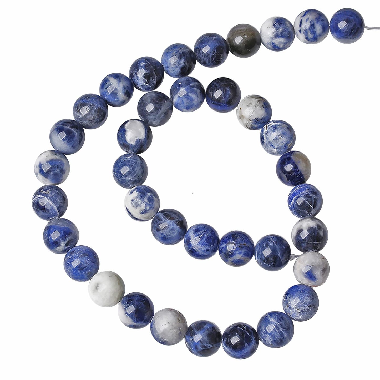 6MM 60PCS Natural Stone Blue Sodalite Round Loose Beads for Jewelry Making DIY Bracelet Necklace1 Strand