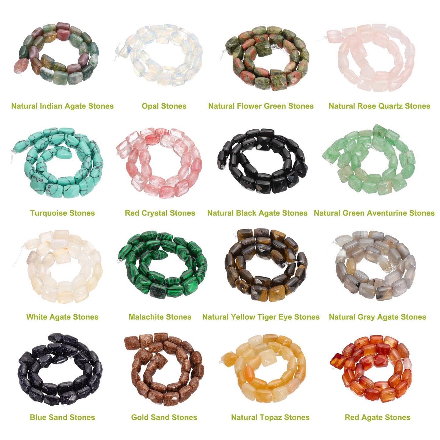 PATIKIL 50 Pack Natural Stone Beads, 8mm Faceted Square Agate Beads Bulk Red Crystal Stones, for DIY Jewelry Making Necklace Bracelet Accessories, 2 Strands, 16 Inches, Clear Pink