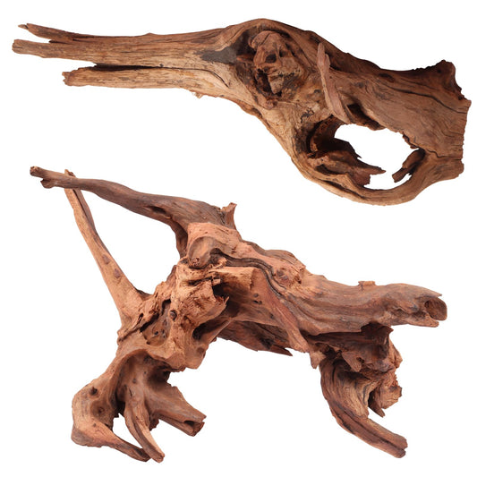 LYPHARD AQUARIUMS Driftwood for Aquarium, 2 Pieces 14-18 Inches Large Natural Drift Wood Fish Tank Assorted Branch Decorations for Reptile Hide