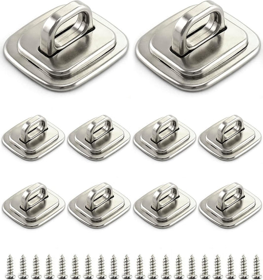 10 Pack QWORK Laptop Cable Lock Anchor, Steel Desk Mount Anchor Accessory, Security Anchor Base Plate for Laptop Cable