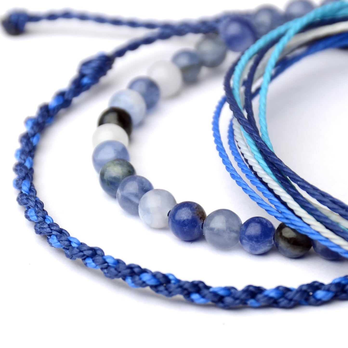 Handmade Natural Stone Beaded Healing Bracelet Gift for Men Adjustable Rope String Bracelet (sodalite, Adjustable)