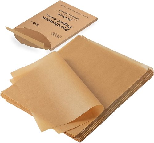 Katbite Parchment Paper Sheets - 200 Pcs Heavy Duty Unbleached, 18x26 Inches, Oil Proof for Baking & Cooking