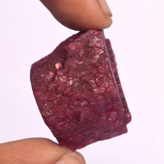 A High-Grade Red Ruby 102.00 Ct Healing Crystal, Natural Ruby Chunk, Uncut Rough Ruby