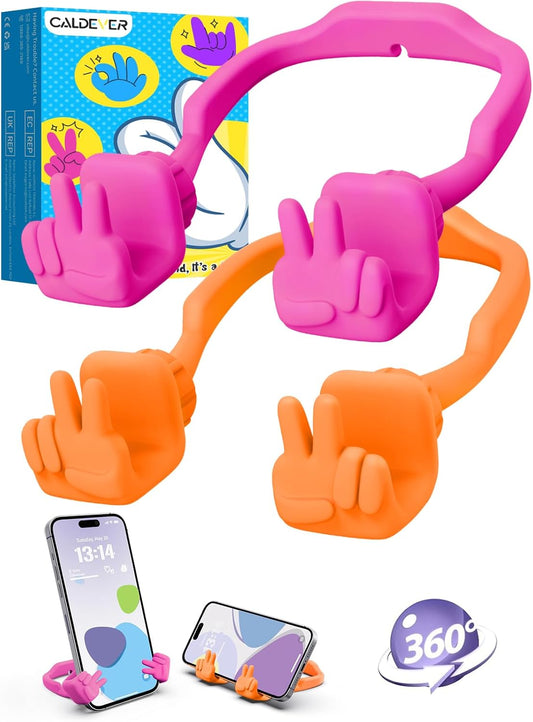 CALDEVER 2 Pack Grandma Mom Gifts for Mothers Day Sister Cell Phone Stand: Upgrade Adjustable Peace Sign Phone Holder