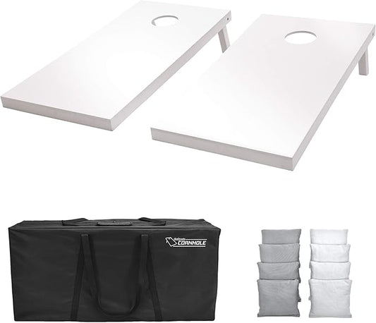 GoSports 4 ft x 2 ft Regulation Size Wooden Cornhole Boards Set - Includes Carrying Case and Over 100 Optional Bean Bag Colors