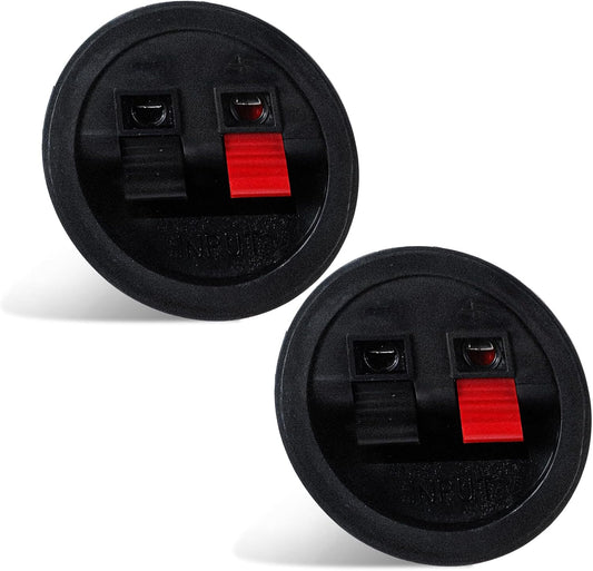 Zyghjort 2 PCS Speaker Terminals, Sub Box Terminals Speaker Box Terminal Cup Subwoofer Box Speaker Terminal Plates