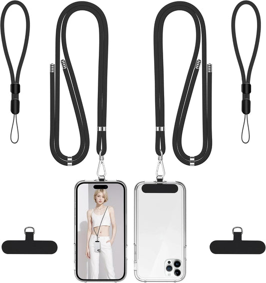 2 Pack 2 Pack takyu Phone Lanyard, Soft Nylon Neck Strap Universal Cell Phone Lanyard and Phone Wrist Strap
