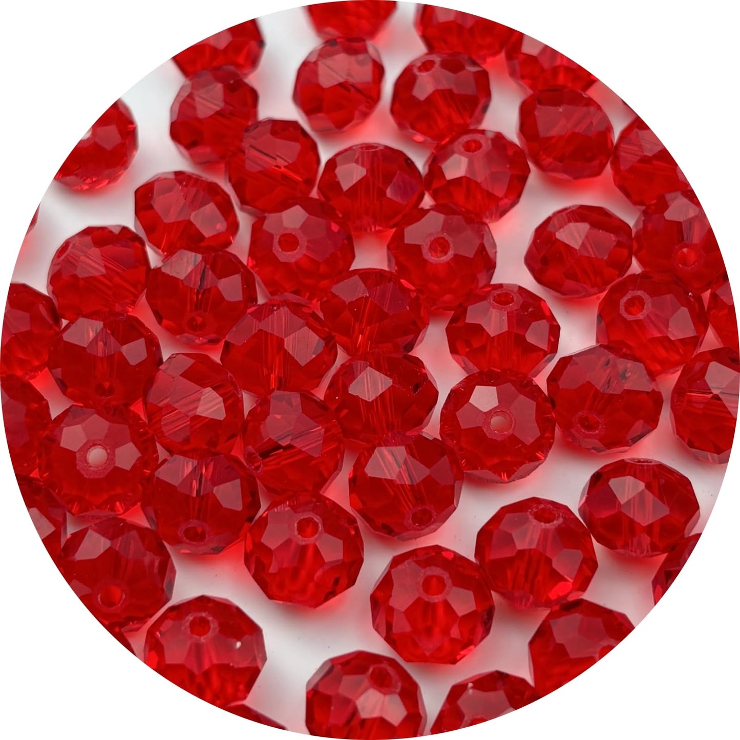 YUEXIGO 500pcs 4mm Crystal Glass Beads for Jewelry Making, Faceted Rondelle Glass Spacer Beads for Wind Chimes Bracelet Earring Necklace DIY Craft(Red)