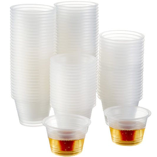 MATANA 100 Jager Bomb Clear Plastic Shot Glasses 3.75 oz – Reusable Plastic Shots Cups for Parties, Bars, Events – BPA-Free Disposable Shot Glasses for Bomb Shots & Mixed Drinks