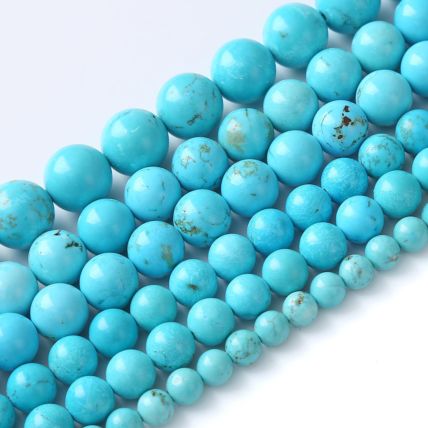 10MM 38PCS Natural Stone Turquoise Beads for Jewelry Making DIY Bracelet