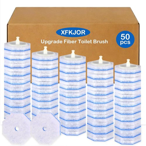 Clorox Toilet Wand Refills - 50 Count 3-Layer Thickened Brush for 5X Cleaning Power | Fresh Fragrance, 360° Efficiency