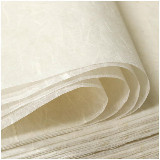 100 Sheets FIVEIZERO A4 Mulberry Paper Sheets Natural Fiber Rice Paper,8.3 x 11.7in Natural Decoupage Tissue Papers for Writing Painting, Decorative Papers, Card MakingPapers DIY Craft