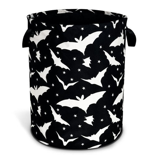 Goth Bats Laundry Basket Halloween Foldable Oxford Cloth Funny Tote Bag Laundry Hamper Clothes Storage Bucket Organizer For Bathroom/Laundry Storage/Bedroom Storage Basket 17.7x13.7Inch