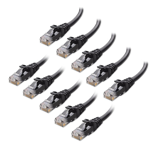 10Gbps 10-Pack 6 8ft, 6 Cat6 Cable Matters Snagless Short Cat Ethernet Cable - Cat Cable, Cord, Ethernet Cord, Black