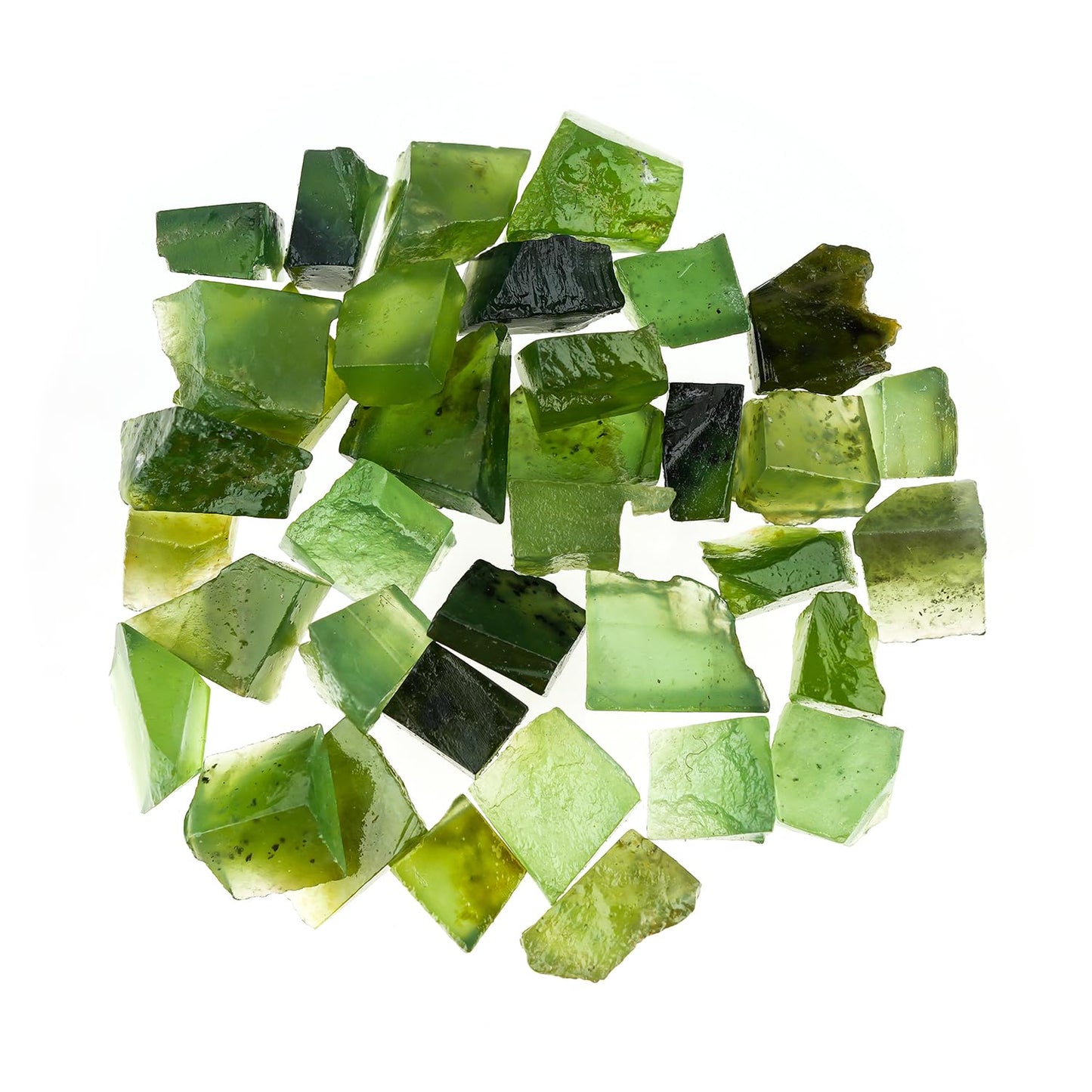 ColouredRocks 100 carats Serpentine Crystals, Raw Stones, Rough Gemstones, Jewelry Making Supply, Cabbing, Polishing, Cutting, DIY, Crafts (35+pcs) (6-10mm)