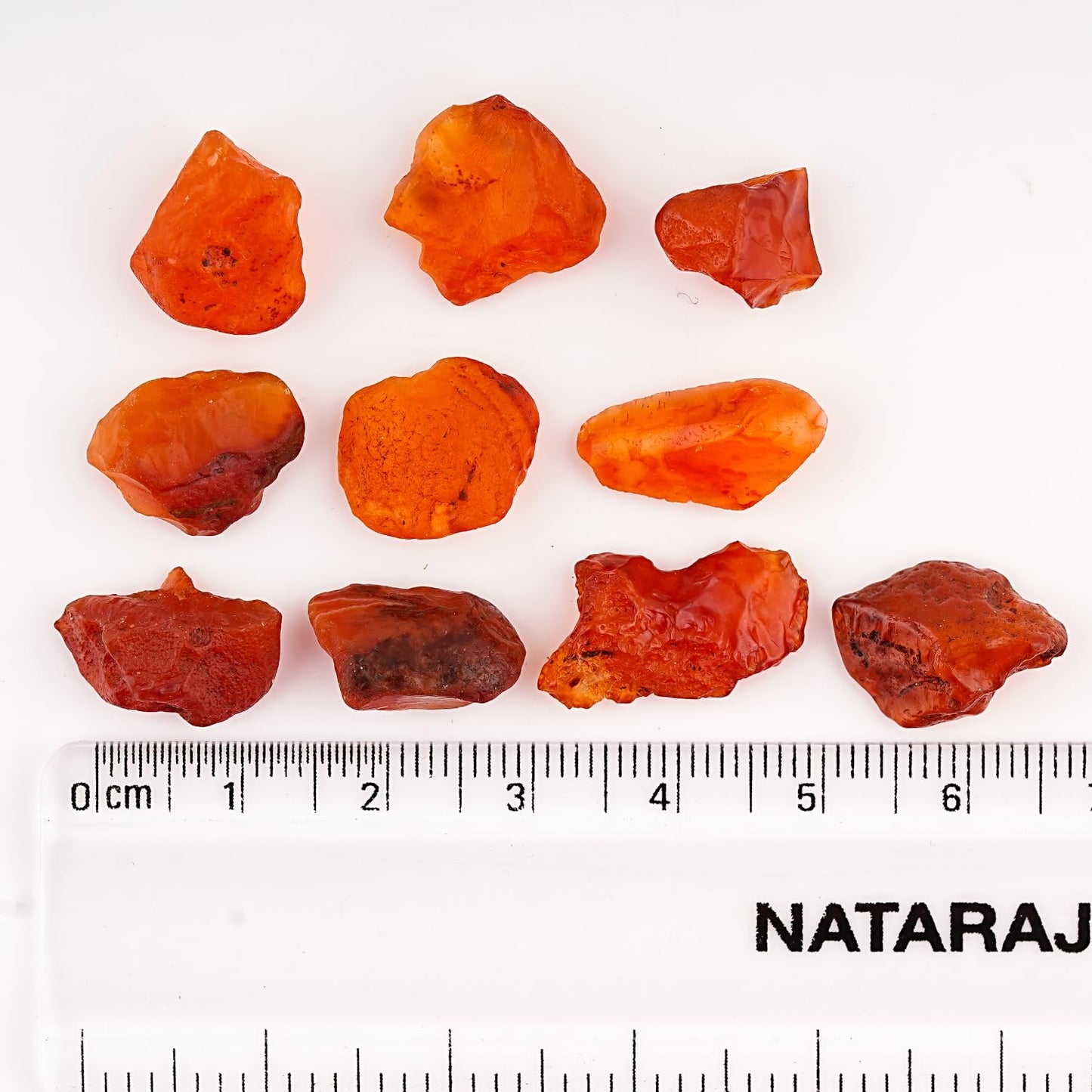 GEMKORA 10pcs Raw Carnelian Rough Gemstone, Natural Crystals, Healing Stones, Wholesale Lot, Jewelry Making Supply, 10-15mm size (50 carats.)