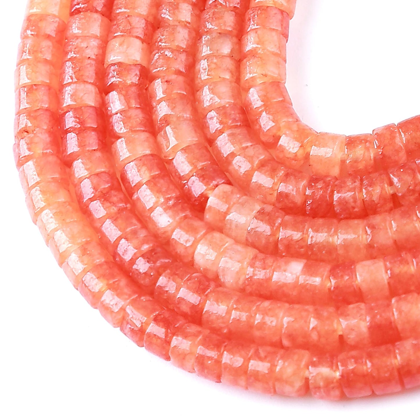 2x4MM 150PCS Sunstone Tube Cylinder Rondelle Abacus Disk Spacer Loose Beads for Jewelry Making