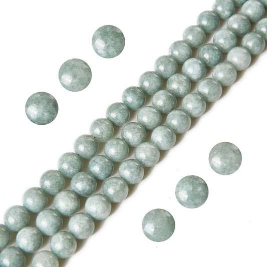 100pcs 10mm Burmese Jade Beads Natural Gemstone Beads Round Loose Beads for Jewelry Making