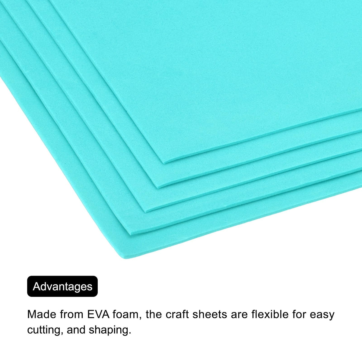 MECCANIXITY EVA Foam Sheets Blue Green 35.4 Inch x 19.7 Inch 2mm Thick Crafts Foam Sheets for Costumes, Arts and Crafts Projects Pack of 5