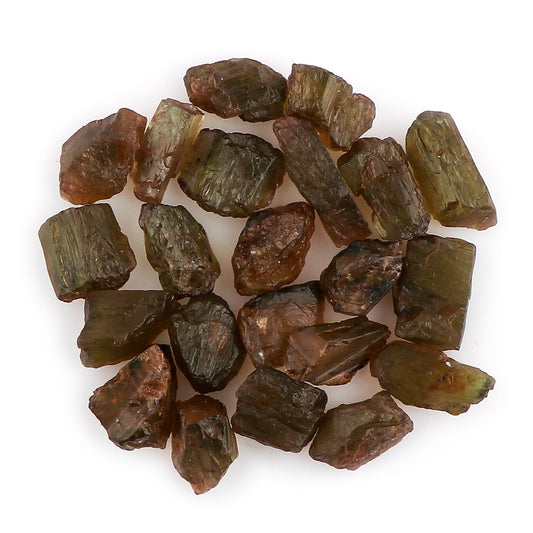 CRYSTALINES 100cts Wholesale Natural Raw Andalusite Gemstone, Untreated Rough Stones, Bulk Loose Supplies for Jewelry Making, Chakra Healing Crystals, Birthstone, Gem Collection, 28-32pcs