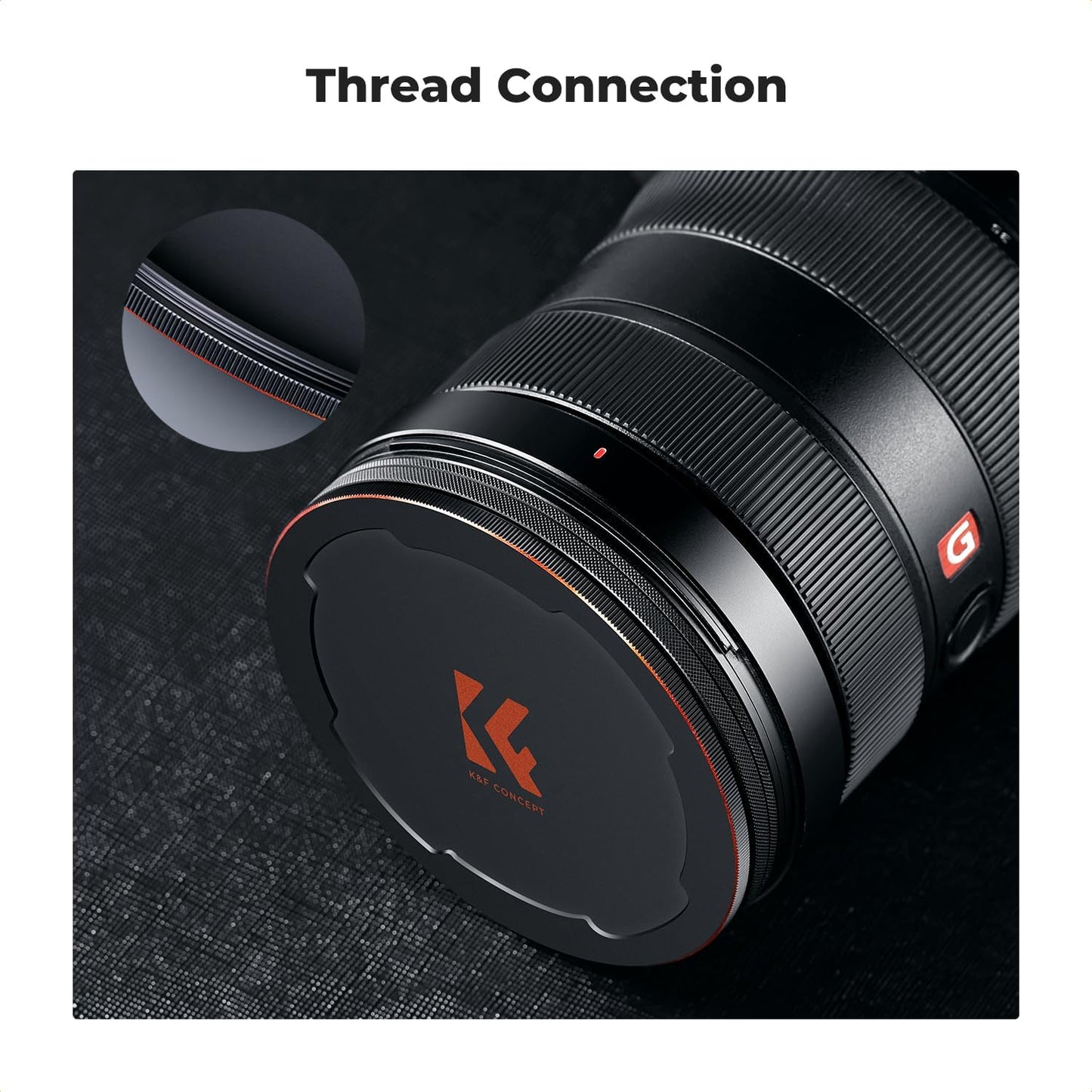 K&F CONCEPT 86mm 2-in-1 Thread & Magnetic Lens Filter Cap Only Compatible with K&F Magnetic Swap System