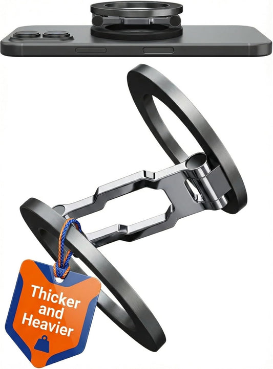 BLAUBECK Thick Gym Magnetic Phone Mount & Stand Dual-Sided Strong Magnet Holder for MagSafe & Android All Metal Zinc