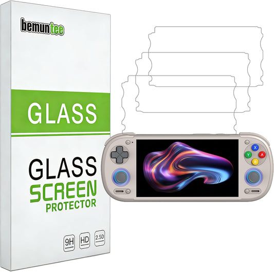 bemuntee 6,RP6 [3 Pack] 9H Screen Protector For Retroid Pocket OLED, Tempered Glass with Hardness, Anti-Scratch