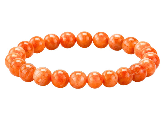 Amazing Gemstone Crystal Bracelet for Women Men's Gifts - Protection Healing Crystal Bracelet - 8mm Gemstone Beaded Stretchable Bracelet Pulseras Para Hombres Mujer Stocking Stuffers Mothers Day Gift (Sunstone)