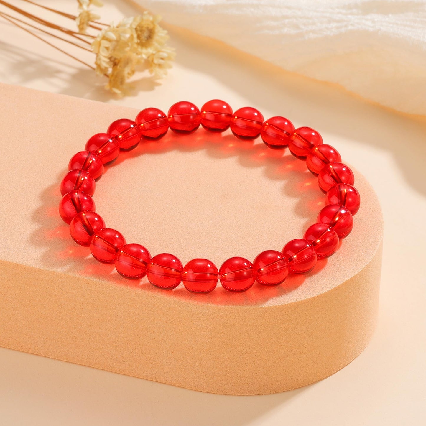 Udolfly Womens Crystal Beaded Bracelets for Women Men Protective Energy Bracelet Natural Gemstone Bead Bracelet 8mm Carnelian