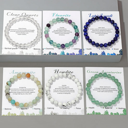 Amazonite Bracelet for Women 8mm Handmade Amazonite Crystal Bracelet Natural Stone Amazonite Beaded Bracelet Healing Bracelets Stretch Bead Bracelets Amazonite Jewelry for Women Men