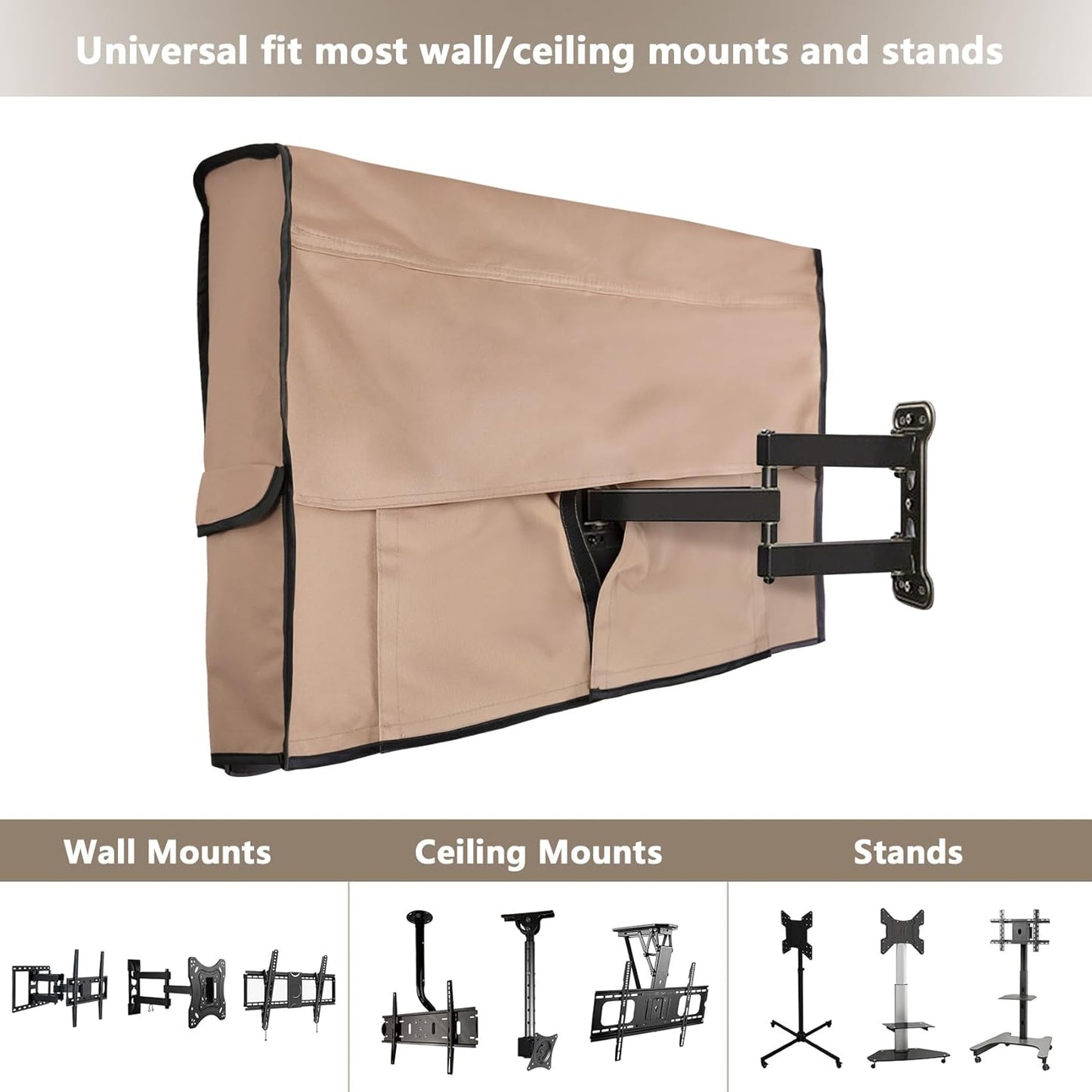 46-49 inch ULTCOVER Waterproof Outdoor TV Cover for Outside Flat Screen Televisions with Mounts and Stands