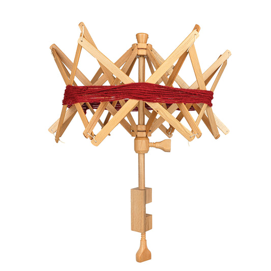 Wooden Yarn Umbrella Swift Winder - Rosewood Yarn Skein Holder - Yarn Swift Winder for Crocheting & Knitting (Beachwood Umbrella Swift)