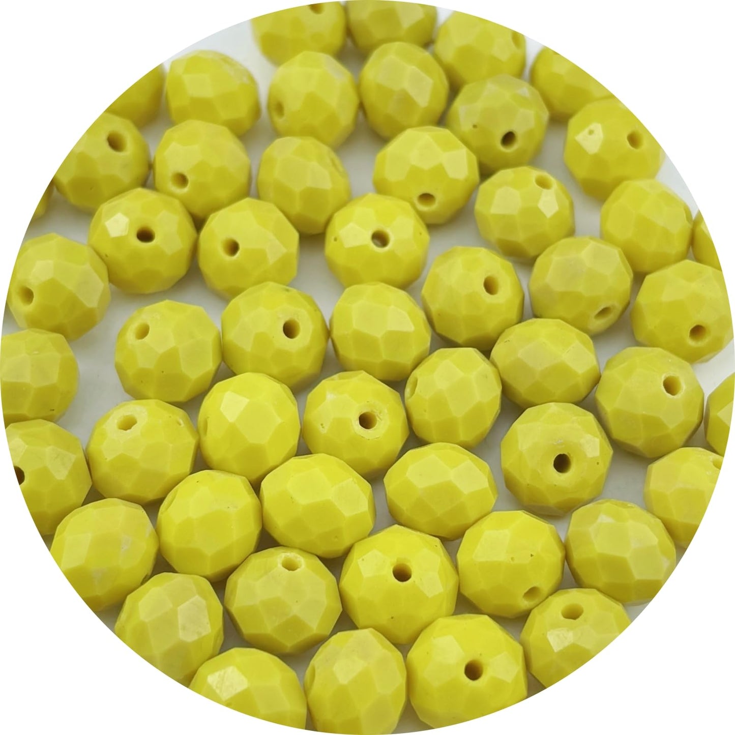 Pinhoollgo 200pcs 6mm Crystal Glass Beads Faceted Rondelle Glass Spacer Beads for Bracelets Necklace Pendants Earrings Key Chains Jewelry Making(Lemon Yellow Porcelain)