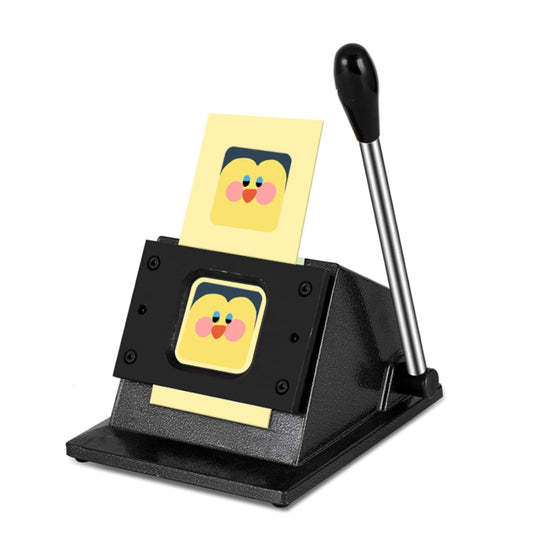 DCBADGE Pin Button Paper Cutter,Manual Square Paper Cutter Tool, Graphic Punch Die Cutter,for Button Maker Machine. (61mm Square Cutter, Cut for 50mm)